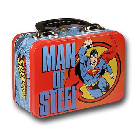 superman metal lunch box|superman tin.